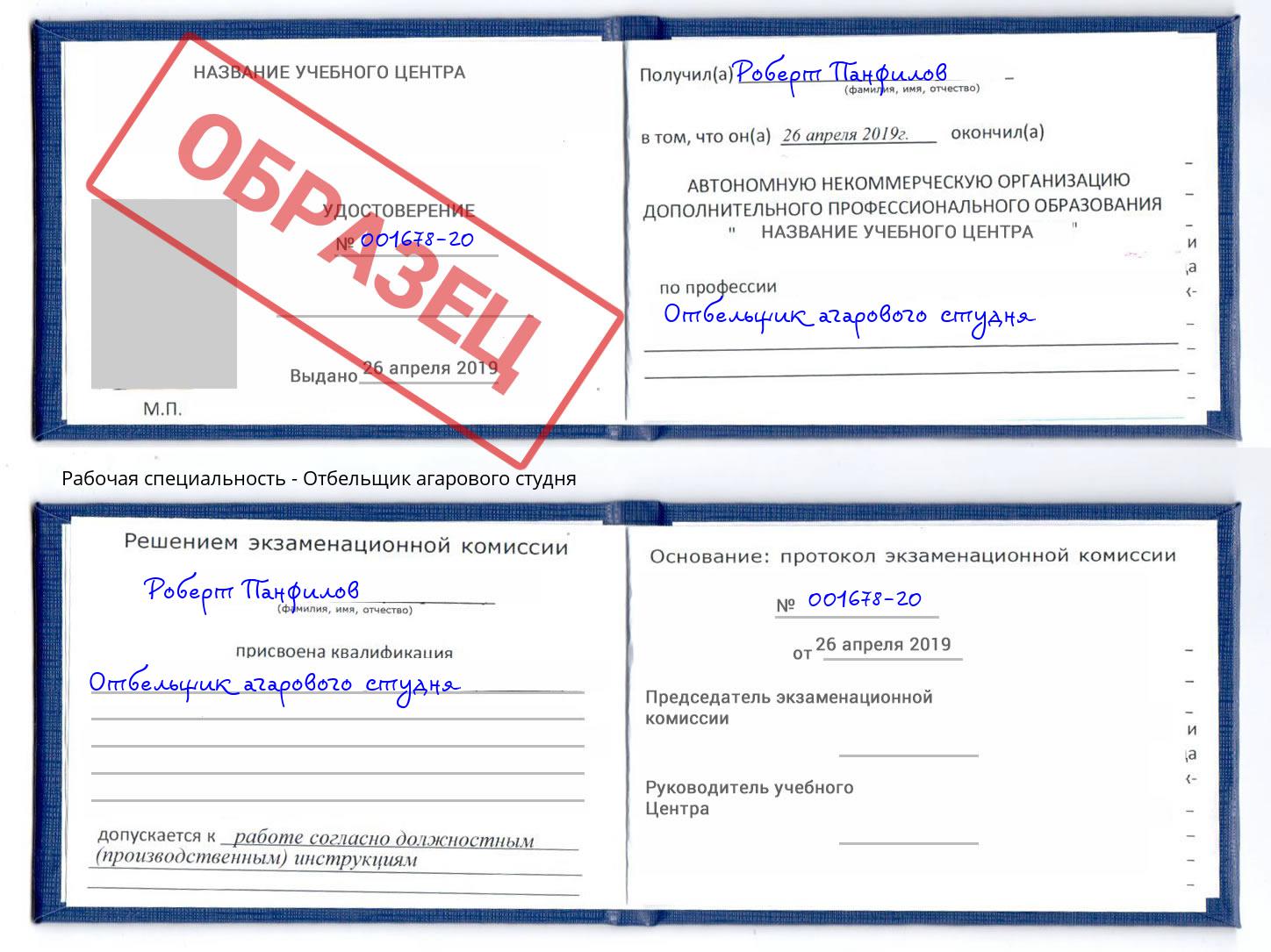Отбельщик агарового студня Тутаев